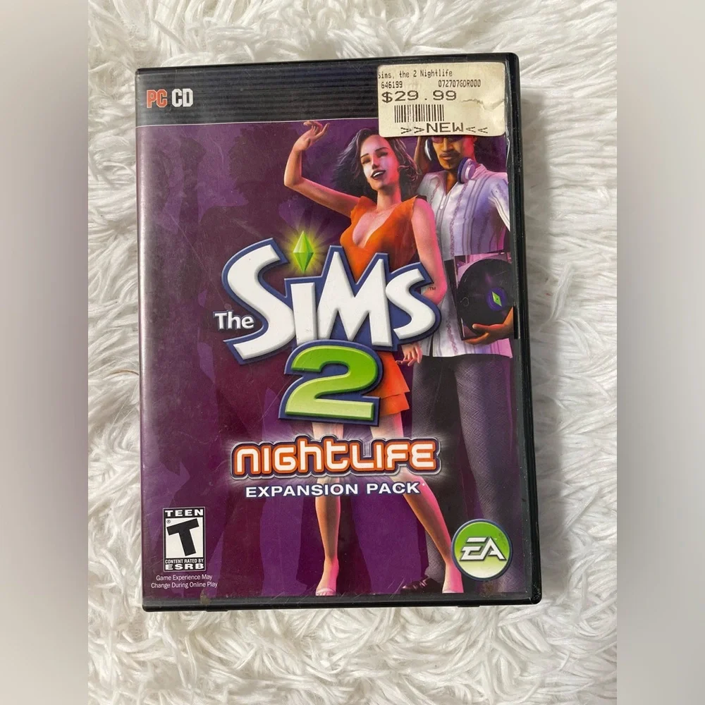 The Sims 2 Nightlife Expansion Pack PC Game 2005 Preowned EA Electronic Arts Y2K